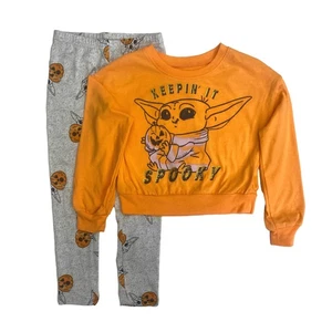 Girls Star Wars Mandalorian Halloween Sweatshirt & Legging Outfit XS 4/5 - Picture 1 of 1