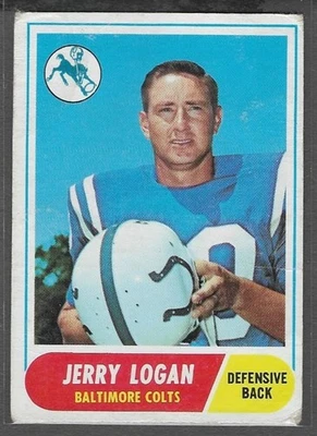 1968 Topps #47 Jerry Logan (G-VG) Baltimore Colts - Image 1 of 2