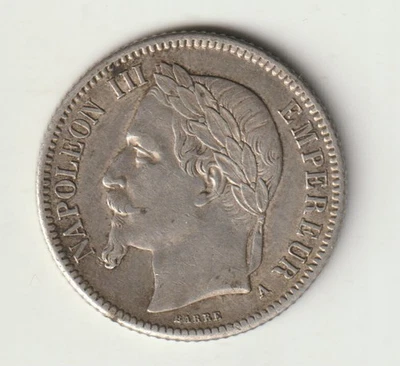 Moneda, NAPOLEÓN III - 1 Franco - 1866 A Foto 1 de 2