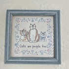 Vintage 1983 Cat Art, Wall Decor