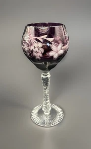 Nachtmann Traube Tall Wine Hock (1) Amethyst Purple,  8 1/4"  (G50) - Picture 1 of 11