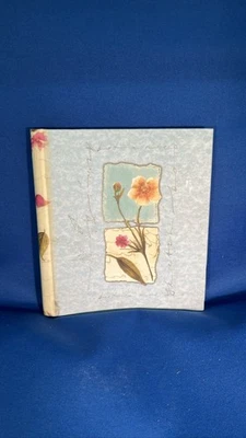 Floral Photo Album Blue Botanical Flower Art Scrapbook Memory Book - Image 1 of 2