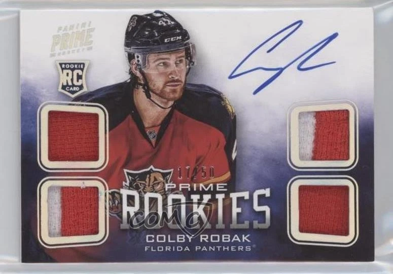 2012-13 Panini Prime Rookies Holo Silver /50 Colby Robak #124 Rookie Auto RC - Image 1 of 2