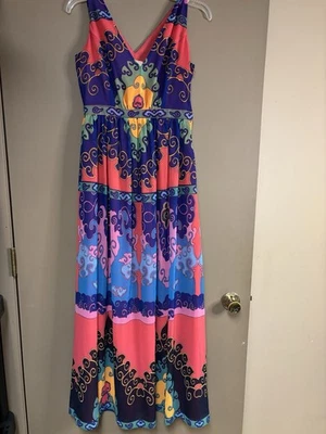 Modcloth Dress Womens S Colorful Medallion Print Sleeveless Maxi Art to Wear - Image 1 of 4