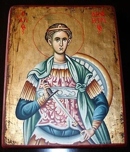 IKONE handgemalt Hl.Dimitrios /Demetrios Dimitri Icon Icone Ikona икона Димитрий - Picture 1 of 6
