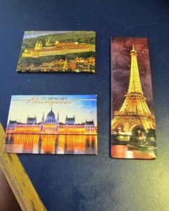 3 MAGNET REISE Foto Magnet PARIS Frankreich Eiffelturm Österreich Budapest - Bild 1 von 4