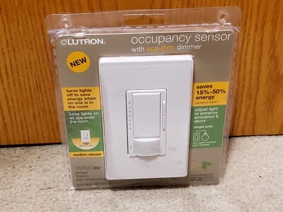 LUTRON 占用传感器 带 Eco-Dim 调光器 白色 MS-OP600GHW-WH — 第 1/4 张图片