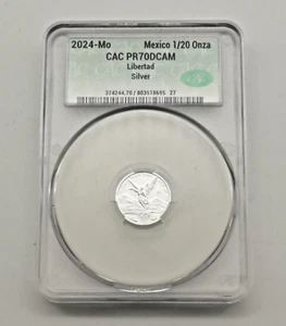 2024 Mo Mexico 1/20 Onza Silver Libertad PR70DCAM CAC - Picture 1 of 4