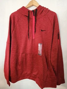 Nike Therma-Fit 1/4-Reißverschluss Fitness Hoodie Herren Größe 2XL DQ4844 677 Team rot neu mit Etikett - Bild 1 von 2