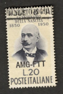 1950 Italy - Trieste Sc# 89 - L.20 Augusto Righi, Physicist - Used stamp Cv$7.25 - Picture 1 of 1