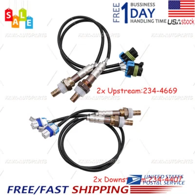 4x O2 Oxygen Sensor Upstream Downstream For 2003-2006 GMC Yukon Hummer H2 6.0L - Image 1 of 2