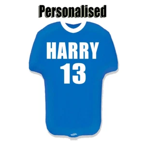 Football shirt PERSONALISED 24" foil  SPORTS balloon AIR OR HELIUM FILL - Picture 1 of 2