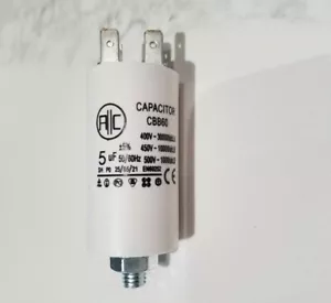 5uF Start Run Motor Capacitor 400/450/500 V suit 240 Volt motor pump spa dryer - Foto 1 di 8