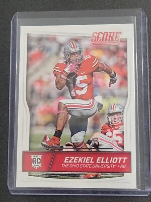 2016 Score  Ezekiel Elliott Rookie  Card  #344  -  Dallas Cowboys - Image 1 of 2