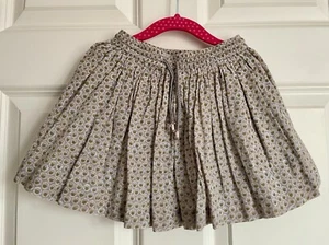 Monoprix Kids Girl Elasticated Lined Cotton Skirt Beige 4 Year 98/104 Cm French - Picture 1 of 7