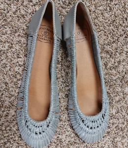 Lucky Brand ENZA Ballet Flats Metallic Silver Cushioned Soles Women’s 7.5 - Bild 1 von 5