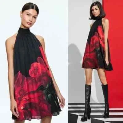 NEW, Alice + Olivia Corine Mini Dress in Peony Size XL #MD403 - Image 1 of 4