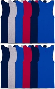 Fruit of the Loom Men's Ribbed Stretch Sleeveless Tank A-Shirt 12 Pack Sze Small - Picture 1 of 2