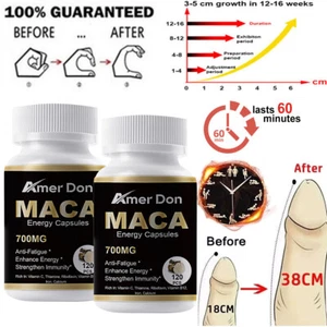 NEW Organic Maca Root Capsules -240 for Women & Men Extract 1400mg from Peruvian - Picture 1 of 9