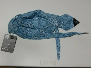 Black & Lt. Blue Fly-Danna | Bandana Skull Cap | Headwrap | Doo Rag |  - Imagen 1 de 4