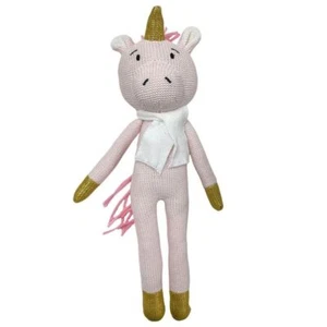 Knitted Large Unicorn Soft Toy Pink 17"/43cm Es Kids - Picture 1 of 3