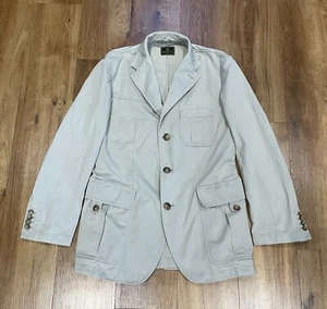 Beretta Button Front Cotton Canvas Safari Sports Shooting Jacket Blazer - Picture 1 of 22