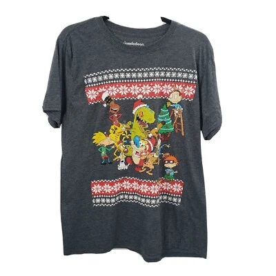 Nickelodeon Gráfico Navidad Camiseta Unisex Talla Grande Años 90 Dibujos Animados  Foto 1 de 4