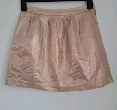 H&M Mini Skirt Rose Gold UK8 Occasion Wedding Party Cocktail Worn Once - Image 1 of 4