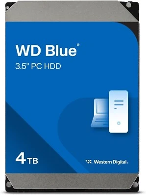 Western Digital 4TB WD Blue PC Hard Drive HDD - 5400 RPM, 3.5" - WD40EZAZ - Image 1 of 4