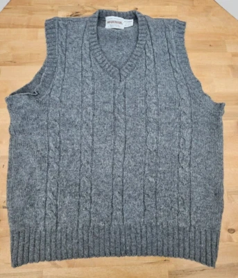 Chaleco Suéter Vintage McGregor Cuello en V Gris Talla XL Foto 1 de 4