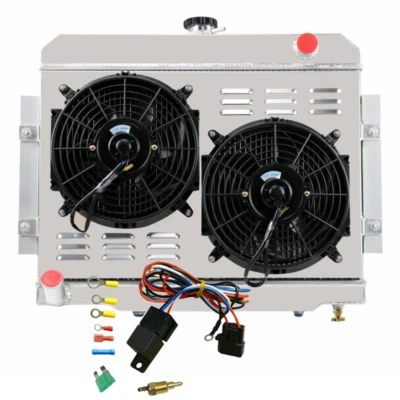 4-Row Radiator+Shroud Fan For 1972~1986 1976 1978 Jeep CJ CJ5 CJ6 CJ7 Scrambler Foto 1 de 4