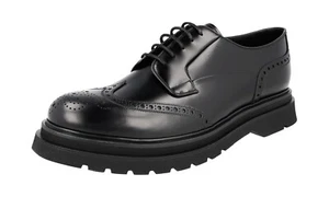 PRADA Leather Full Brogue Dress Shoes - 2EE307 - Black - NEW -  US 8 EU 41 - Picture 1 of 11