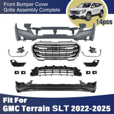 Fits 2022-2025 GMC Terrain SLT Front Bumper Cover Grille Assembly Kit Complete - Image 1 of 4