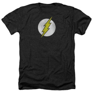 THE FLASH FLASH LOGO DISTRESSED Licensed Adult Men's Heather Tee Shirt SM-3XL - Picture 1 of 2
