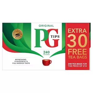 PG Tips 240 Original Non-Pyramid Tea Bags from Great Britain (Pack of 1) - Picture 1 of 6