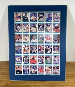 Cracker Jack 1992 Donruss 36 Mini Baseball Cards Matted Uncut Sheet Of All-Stars - Picture 1 of 6