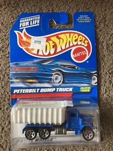 1999 Vintage Hot Wheels Collector #1009 PETERBILT DUMP TRUCK Blue White Bed NIP - Picture 1 of 1