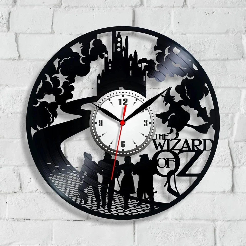 El Mago de Oz Reloj de Pared Disco Reloj Regalo Decoración Reloj Silencioso Cuento de Fantasía Foto 1 de 1