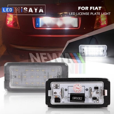 Luces de matrícula LED blancas xenón para Fiat 500 Abarth 2007-2016 Canbus Foto 1 de 4