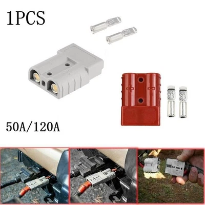 For 50/120A 600V For-ANDERSON-PLUG Cable Battery Forklift Power ConnectorX1 - Image 1 of 4