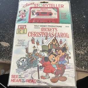 Walt Disney Mickey’s Christmas Carol Book w/ Read-Along Audio Cassette Tape New - Picture 1 of 7