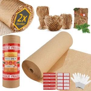 Honeycomb Packing Paper 15"x3780" (315 ft) Roll - Eco-Friendly Wrapping Paper... - Picture 1 of 7