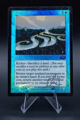 Rushing River (SIGNED): 2001 Magic the Gathering - Planeshift Foil - Image 1 of 2