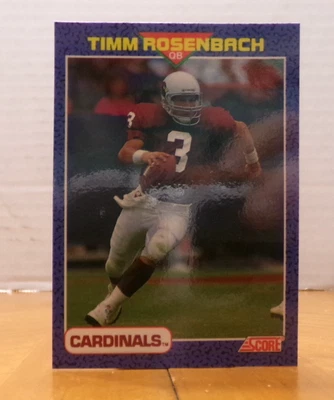 COOL OLDER SCORE YOUNG SUPERSTAR FOOTBALL CARD TIM ROSENBACH PHOENIX CARDINALS - Image 1 of 2