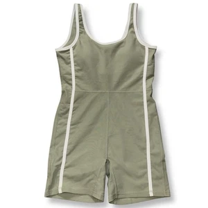 NWT WILO the Label Short Rib Romper Athletic Romper One Piece Sage Green Small - Picture 1 of 5
