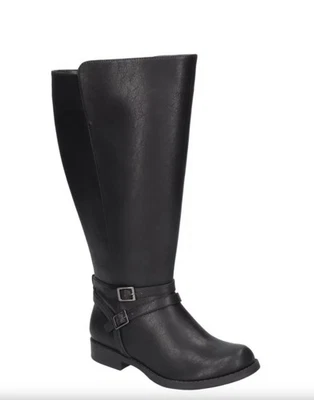 Botas de montar Easy Street Bay Plus Plus pantorrilla ancha negras talla 7 1/2 precio de venta sugerido por el fabricante 110 USD Foto 1 de 4