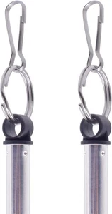 YYST 40" Adjustable Drapery Pull Curtain Wand with Stainless Steel Hook Black (2 - Picture 1 of 5