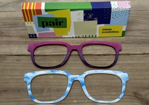 NEU 2 Stück Paar Brillen The Murphy Top Frame Toppers Clouds Sky Blue Pink - Bild 1 von 1