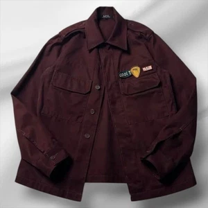 A.P.C. Co/Po Military Blouson Bordeaux Cotton-Poly L Made in France Used - Picture 1 of 11