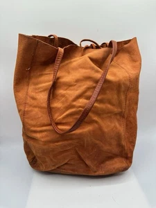 Borse In Pelle Tan Brown Leather Tote Shoulder Handbag - Picture 1 of 8